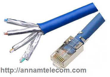 Bộ hộp Hạt mạng+ chụp Cat7/Cat6A chống nhiễu FTP có đuôi