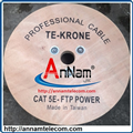 Cáp mạng liền nguồn Cat5e FTP + 2C lõi đồng ngoài trời TE-KRONE