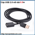 Cáp USB 2.0 nối dài 0.5m chính hãng Ugreen UG-10313 âm-dương