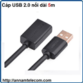 Cáp USB 2.0 nối dài 5m chính hãng Ugreen UG-10318 âm-dương