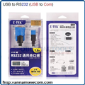 Dây cáp USB to RS232 (USB to com) dài 1.8m màu xanh không kén máy