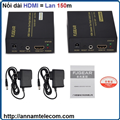 Thiết bị khuếch đại HDMI Extender lên đến 150m bằng cáp mạng CAT5E/6 FJGEAR FJ-150 Chính hãng