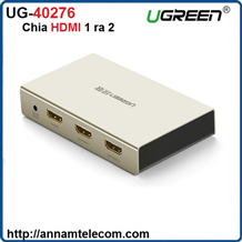 Bộ chia HDMI 1 ra 2 hỗ trợ 4Kx2K chính hãng Ugreen UG-40276 cao cấp