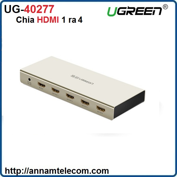 Bộ chia HDMI 1 ra 4 hỗ trợ 4Kx2K chính hãng Ugreen UG-40277 cao cấp
