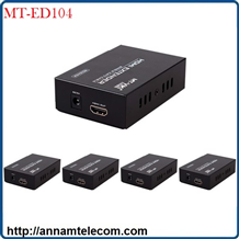 Bộ chia HDMI 1x4 khuếch đại 200M qua cáp mạng MT-ED104, Cáp HDMI phụ kiện điện tử