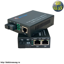 Bộ chuyển đổi quang điện GNETCOM 1 ra 2 LAN 10/100/1000M