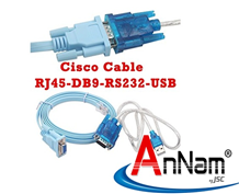 Cáp Cisco Rj45 đến DB9 và RS232 sang USB (2 trong 1) 1,8m-3M