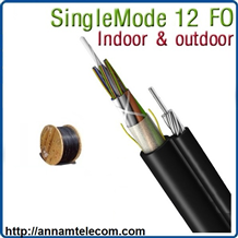 Cáp quang Single-mode 12 FO (Core or Sợi), Cáp quang treo hình số 8 Singlemode 12fo TFP