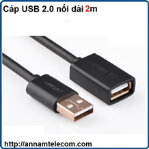 Cáp USB 2.0 nối dài 2m chính hãng Ugreen UG-10316 âm-dương