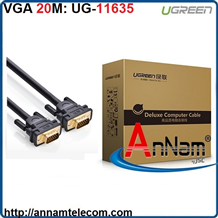 Cáp VGA 3+9C dài 20M cho Màn Hình, Máy Chiếu Chính Hãng Ugreen UG-11635 Cao Cấp