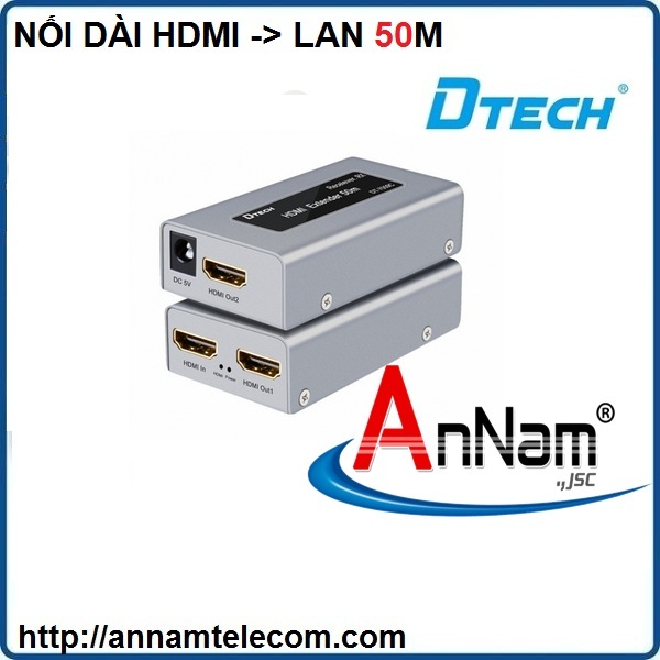 HỘP NỐI DÀI HDMI -> LAN 50M DTECH (DT-7009C)