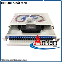 Hộp phối quang ODF 48 FO khay trượt lắp tủ rack