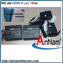 Thiết bị khuếch đại HDMI Extender lên đến 150m bằng cáp mạng CAT5E/6 FJGEAR FJ-150 Chính hãng